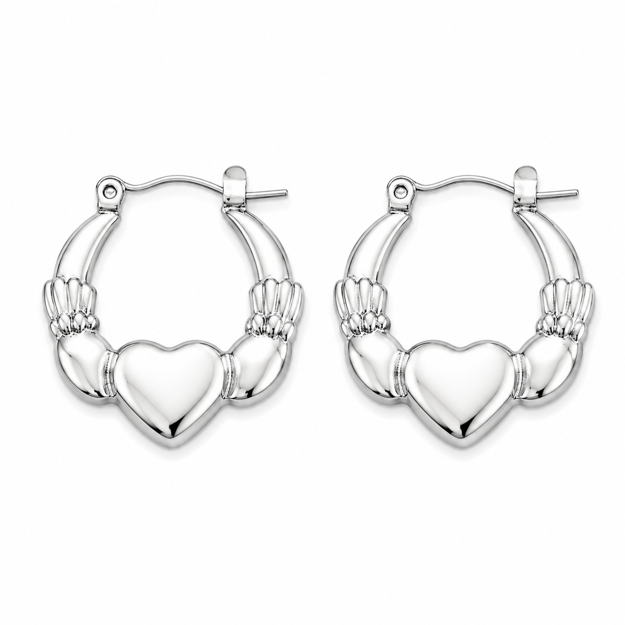 SILVER HEART EARRINGS