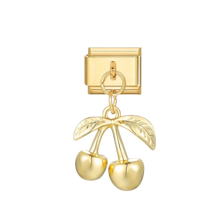 GOLD CHERRY CHARM