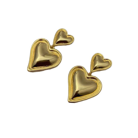 TWO HEARTS EARRINGS