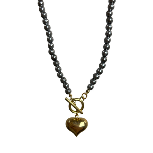 MINI TWO TONES HEART CHAIN