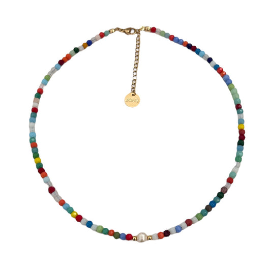 MULTICOLOR CRYSTAL CHOKER